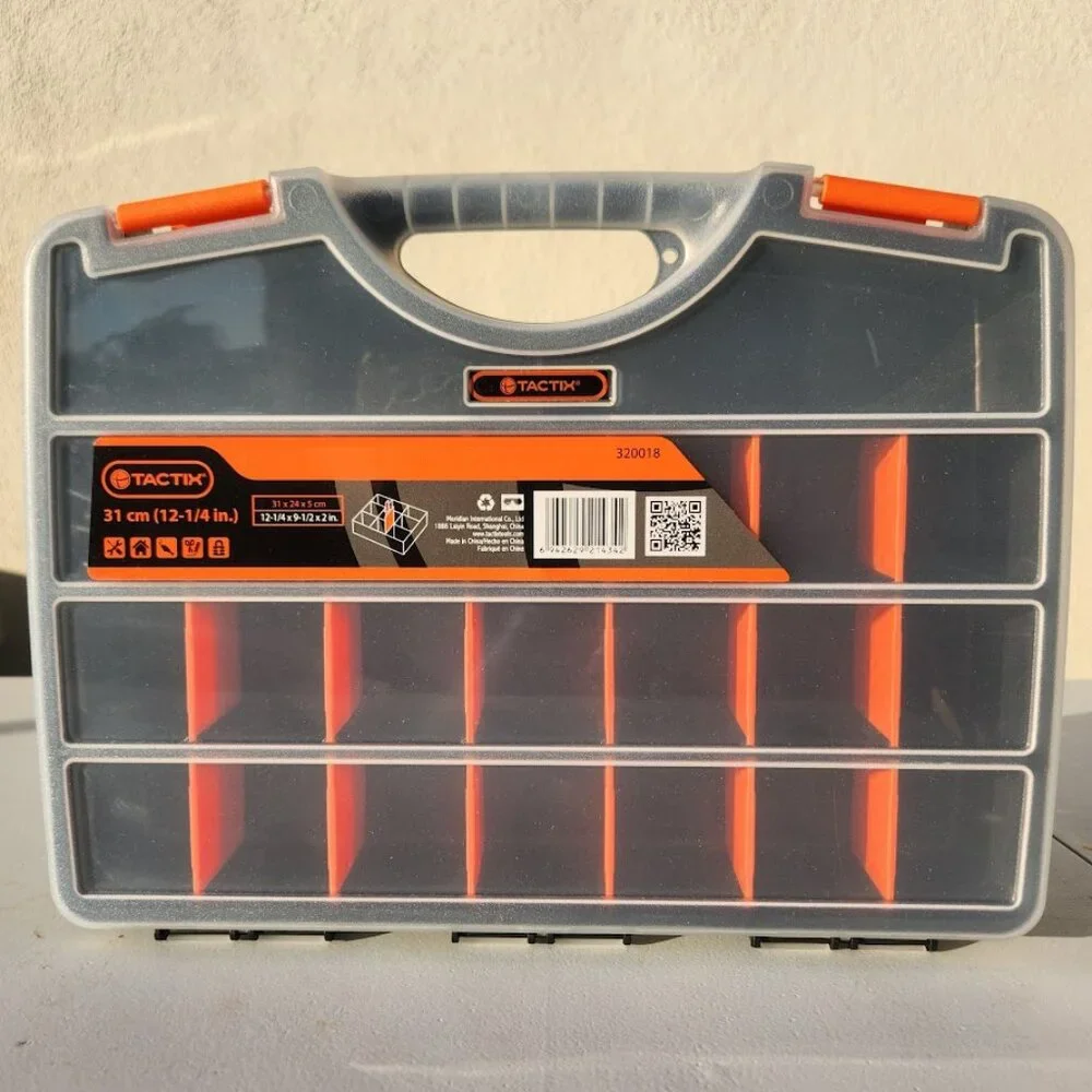 NEW 21 Compartment Plastic Portable Small Parts Organizer Tool Box Divider Divid